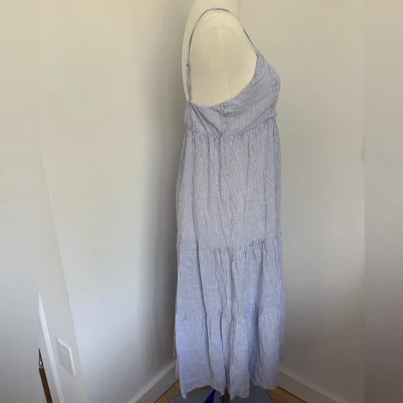 Aqua Bloomingdales Blue and White Striped Maxi Dress - Picture 2 of 5